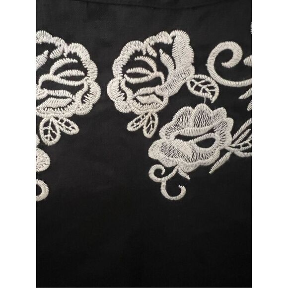 David Brooks linen floral embroidered sleeveless top sz M - Picture 3 of 4